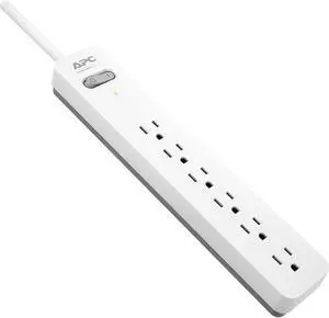 APC 6-Outlet Surge Protector Power Strip, 1080 Joules, SurgeArrest Essential (PE66WG)