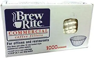 BASKET FILTERS FOR COMMERCIAL COFFEEMAKERS, 12 CUPS, 1,000 FILTERS/CARTON