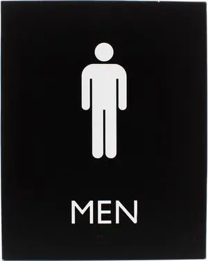 Lorell Sign, Men, 6-4/10"Wx8-1/2"Lx4/5"H, Black (LLR02667)