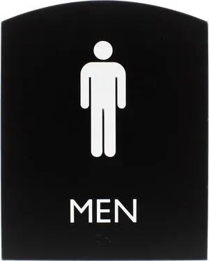 Lorell Sign, Men, 6-4/5"Wx8-1/2"Lx4/5"H, Black (LLR02676)