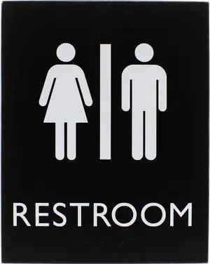 Lorell Sign, Unisex, 6-4/10"Wx8-1/2"Lx4/5"H, Black (LLR02663)