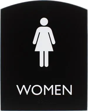 Lorell Sign, Women, 6-4/5"Wx8-1/2"Lx4/5"H, Black (LLR02674)