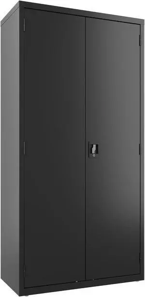 Lorell Wardrobe Cabinet, w/2 Shelves/Hang Rod, 36"x18"x72" , BK (LLR03088)