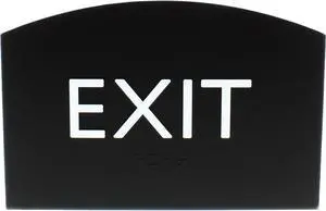 Lorell Exit Sign, 4-1/2" x 6-4/5" x 1/2", Black, Each (LLR02680)