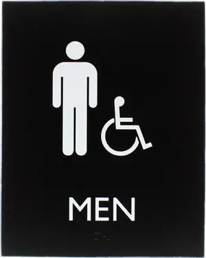 Lorell Sign, Men, 6-4/10"Wx8-1/2"Lx4/5"H, Black (LLR02668)