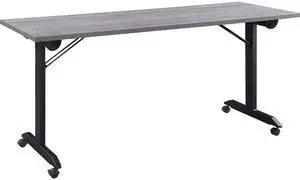 Lorell Training Table,Folding,Mobile,63"x23-5/8"x29-1/2" ,WTHRDCL/BK (LLR60736)