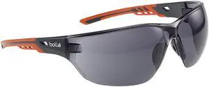 BOLLE SAFETY NESSPSF Safety Glasses, Traditional Smoke Polycarbonate Lens,