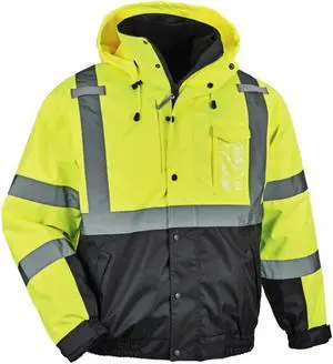8381 Type R Class 3 Performance 3-in-1 Bomber Jacket Lime, X-Large
