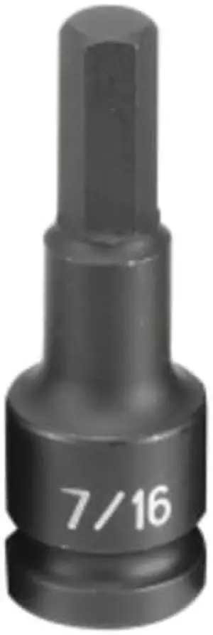 GREY PNEUMATIC 2914F 1/2" Drive, 7/16 Size, SAE Socket, 6 Points,