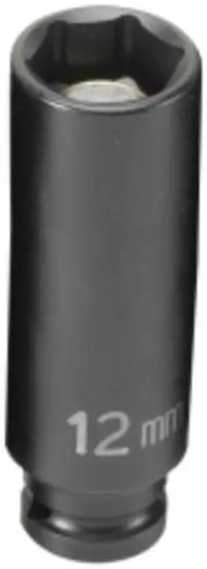GREY PNEUMATIC 912MDG 1/4" Drive, 12mm Size, Metric Socket, 6 Points,