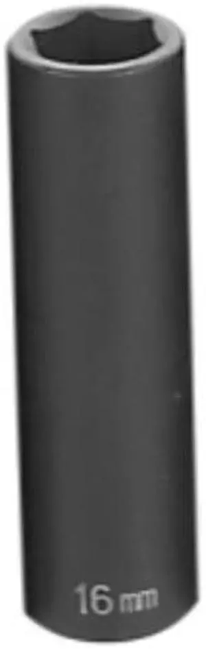 GREY PNEUMATIC 2016MD 1/2" Drive, 16mm Size, Metric Socket, 6 Points,