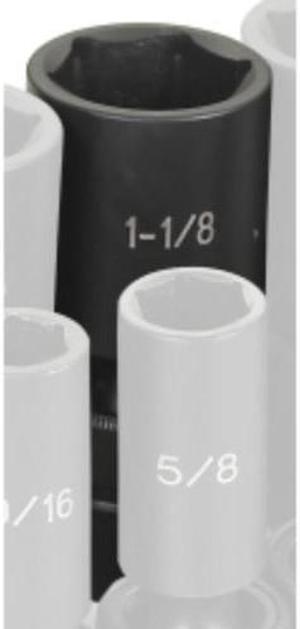 GREY PNEUMATIC 2036UD 1/2" Drive, 1-1/8" Size, SAE Socket, 6 Points,