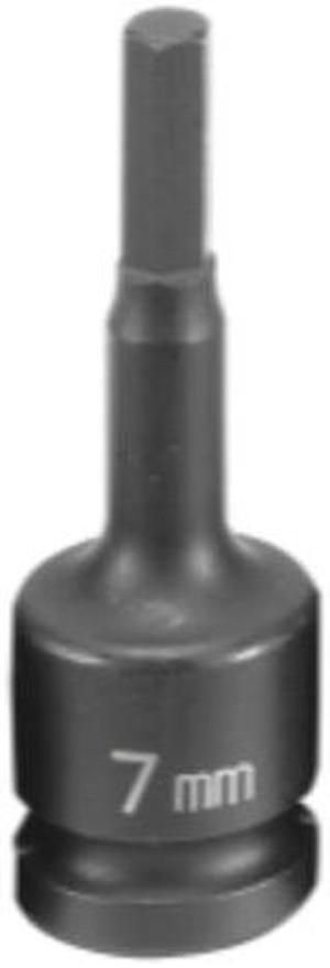 GREY PNEUMATIC 2907M 1/2" Drive, 7mm Size, Metric Socket, 6 Points