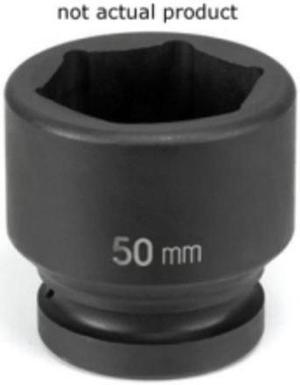 GREY PNEUMATIC 4046M 1" Drive, 46mm Size, Metric Socket, 6 Points,