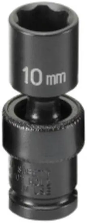 GREY PNEUMATIC 910UMS 1/4" Drive, 10mm Size, Metric Socket, 6s Points,