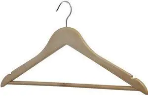 Lorell Garment Hanger,Wood,13-3/4"X14-1/5"X7-1/4",Nl (LLR01066)