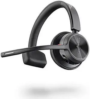 Poly (Plantronics + Polycom) Voyager 4310 UC Wireless Headset (Plantronics) - Single-Ear Headset Mic - Works with Teams (Certified), Black, (218473-02)