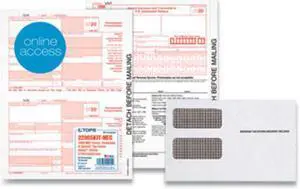 5-Part 1099-NEC Online Tax Kit, 8.5 x 11, 24/Pack 22905KITNEC