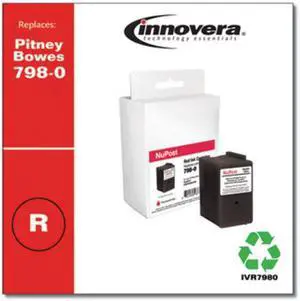Innovera Red Postage Meter Ink Replacement for Pitney Bowes 798-0 IVR7980