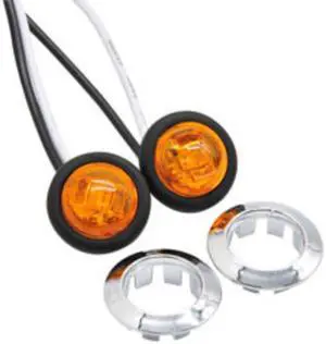 RoadPro 0.75in. LED Clearance & Side Marker Lights, 2-Pack Amber RP534A2