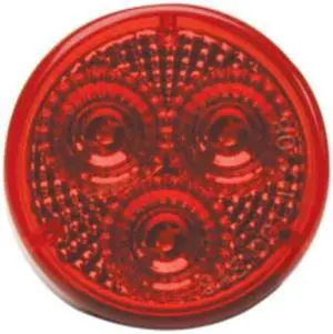 RoadPro 2" Round LED Diamond Lens Sealed Light with 2-Pin Connection, Red RP1030RDL