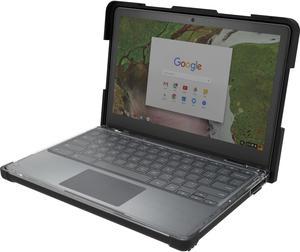 MAXCases  Extreme Shell-S for HP G8/G9 EE Chromebook Clamshell 11.6  (Black/Clear)