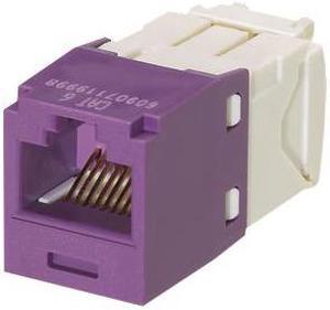 Panduit CJ688TGVL Mini-Com TX6 Plus Giga-Channel Cat6 Jack Module, Violet