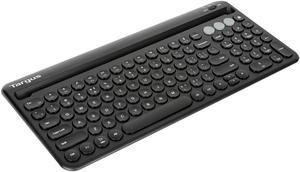 Targus Multi-Device Bluetooth Antimicrobial Keyboard With Tablet/Phone Cradle - Wireless Connectivity - Bluetooth - English (US) - MAC, Tablet, Smartphone - PC, Mac - AKB867US