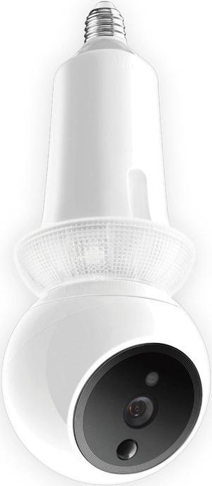 Amaryllo Zeus: 360° Light Bulb security Camera 1080p with Night Vision, 256-bit Military Grade Encryption, 2-Way Audio, Unlimited Cloud storage, Motion Detection, Phone App, Human voice greetings