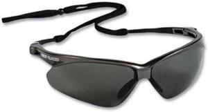 V30 Nemesis* Safety Glasses, Smoke, Polycarbonate, Anti-Scratch, Gunmetal, Nylon