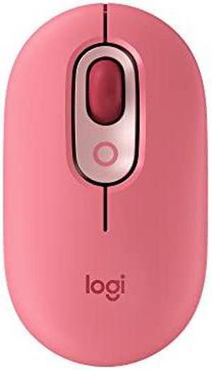 Logitech POP Mouse Wireless Mouse with Customizable Emojis SilentTouch Technology PrecisionSpeed Scroll Compact Design Bluetooth MultiDevice OS Compatible  Heartbreaker Rose