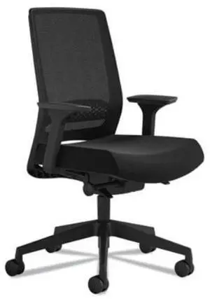 Safco 6830STBL Medina Deluxe Task Chair, Supports Up to 275 lb, 18" to 22" Seat Height, Black