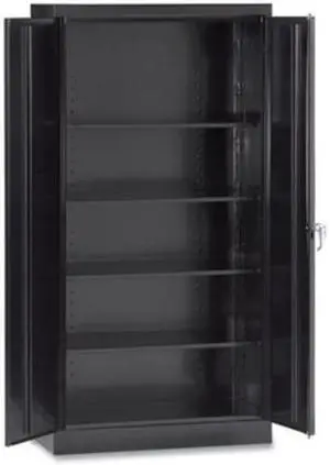 Alera CME7218BK Economy Assembled Storage Cabinet, 36"w x 18"d x 72"h, Black