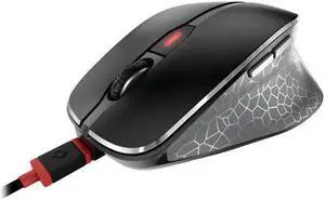 CHERRY MW 8C ERGO Rechargeable Wireless Mouse - Optical - Wireless - Bluetooth/Radio Frequency - 2.48 GHz - Yes - Black - USB - 3200 dpi - Scroll Wheel - 6 Button(s) - Medium/Large Hand/Palm Size - Ri