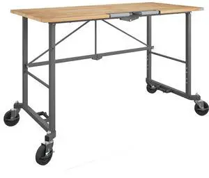 Cosco 66760DKG1E Smartfold Portable Folding Workbench with Hardwood Top
