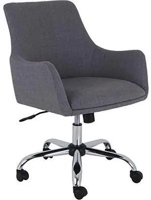 LORELL Mid-century Modern Flannel Guest Chair (LLR68549)