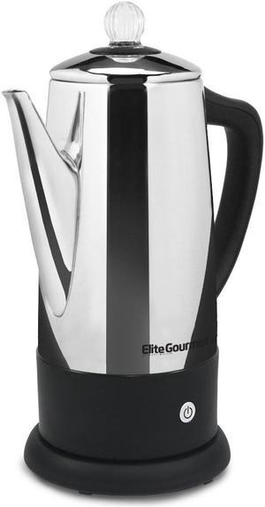 02815 Cordless-Serve 12-Cup Percolator Stainless Steel Coffee Maker Black