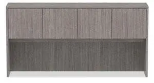 Alera ALEVA287215GY Hutch with Doors, 70.63" w x 15.00" d x 35.38" h, Gray