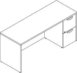 Lorell PC2466RGE Prominence 2.0 Gray Elm Laminate Desk Unit Lorell PC2466RGE Prominence 2.0 Gray Elm Laminate Desk Unit