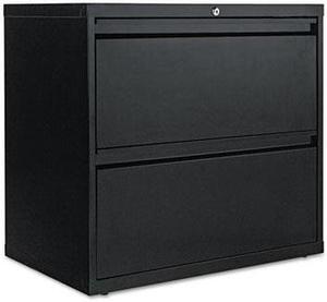 Alera 2-Drawer Lateral File, Black, 30" x 18" x 28", Each (ALEHLF3029BL)