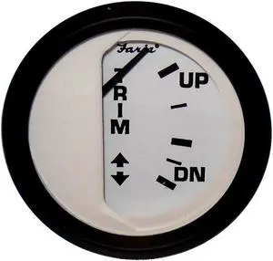 Faria Euro White 2" Trim Gauge f/ Mercury / Mariner /Mercruiser/Volvo DP/ Yamaha '01 and Newer
