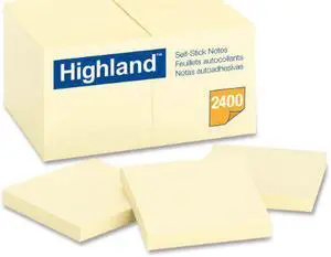 Post-it                                  Memo Pad, 3 x 3, Yellow, 24 100-Sheet Pads/Pack