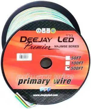 500-Foot 4-Conductor 16 Gauge Primary Stranded Cable Ideal for Accessory Hookup