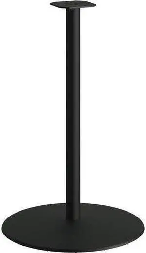 HON HBTTD42P6P Between Table Disc Base f/ 42" Tabletop, Platinum Round, Black Mica Base - 40.80" Height