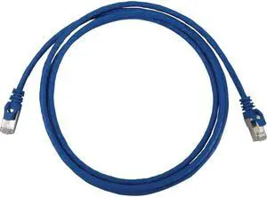 Eaton Tripp Lite Series Cat6a 10G Snagless Shielded Slim STP Ethernet Cable RJ45 M/M PoE Blue 7 ft. 2.1 m