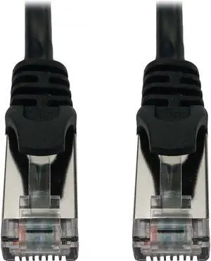 Tripp Lite Cat6a 10G Snagless Shielded Slim STP Ethernet Cable (RJ45 M/M), PoE, Black, 7 ft. (2.1 m) - 7 ft Category 6a Network Cable for Network Device, Server, Switch, Router, Hub, Printer, Computer