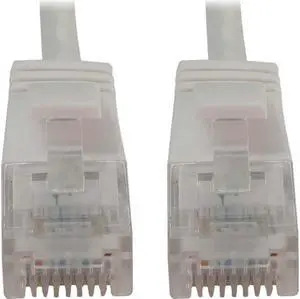 Tripp Lite Cat6a 10G Snagless Molded Slim UTP Ethernet Cable (RJ45 M/M), PoE, White, 5 ft. (1.5 m) - 5 ft Category 6a Network Cable for Network Device, Server, Switch, Router, Hub, Printer, Computer,