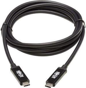 Tripp Lite Model MTB3-02M-5A-AB Thunderbolt 3 Active Cable - 40 Gbps, 5A 100W Power Delivery, 4K/60 Hz, 2m (6.6 ft.), Black Male to Male