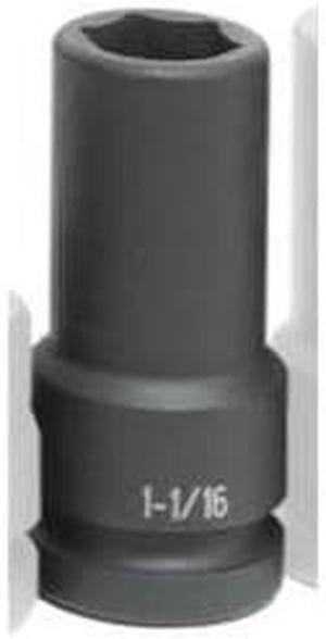 GREY PNEUMATIC 4034DT 1" Drive, 1-1/16" Size, SAE Socket, 6 Points,