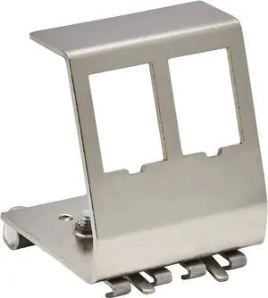 Tripp Lite by Eaton 2-Port Metal DIN-Rail Mounting Module for Snap-In Keystone Jacks and Couplers Silver TAA N063002